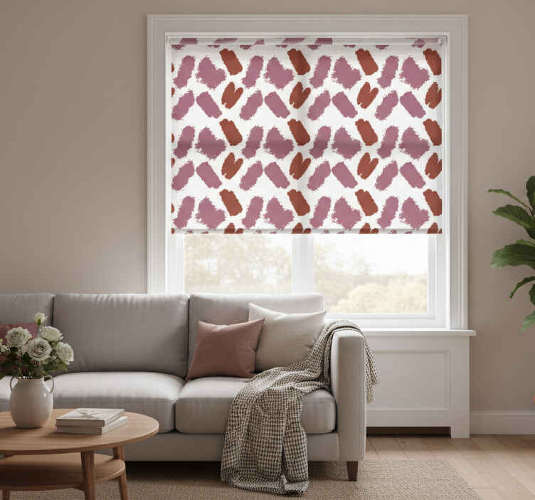 Store enrouleur moderne éclaboussure rose et rouge - TenStickers