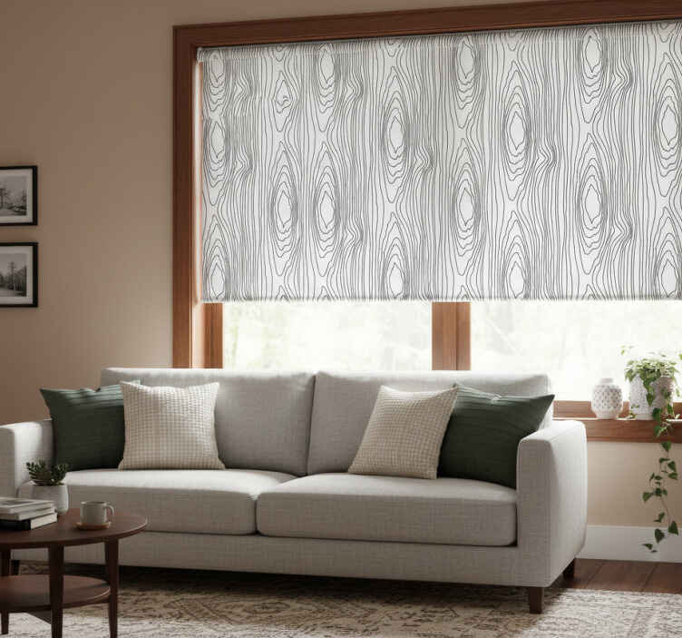Store enrouleur moderne rayures nature noires - TenStickers