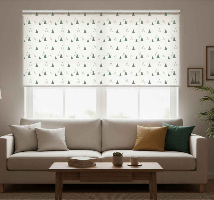 Store enrouleur moderne triangles couleurs nature - TenStickers