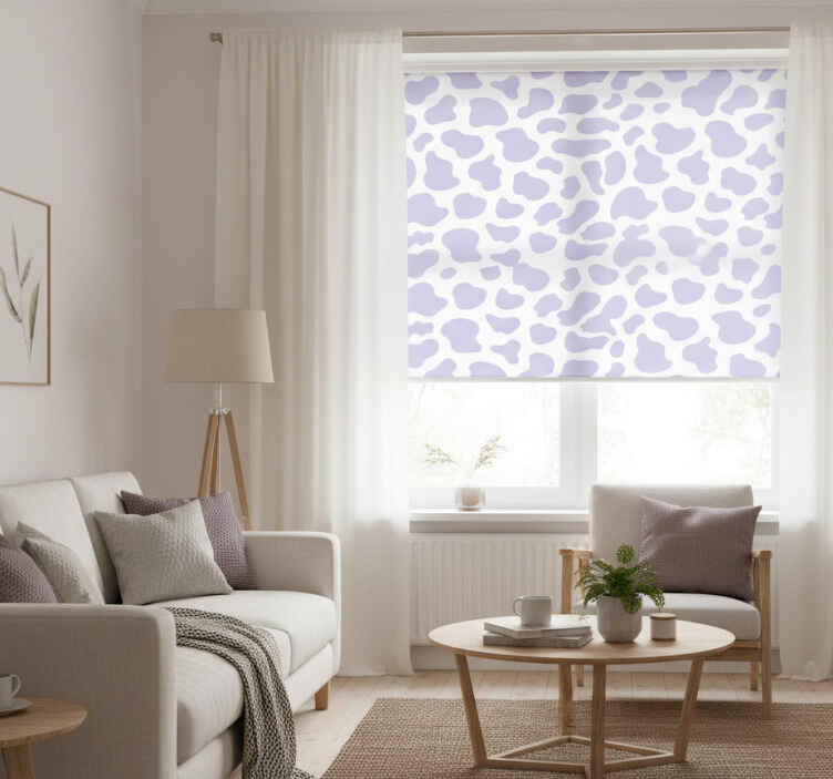 Store enrouleur moderne imprimé vache violette - TenStickers