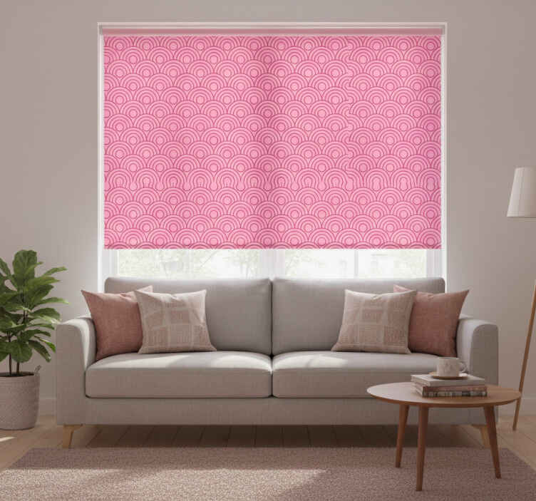 Store enrouleur moderne forme rose clair et foncé - TenStickers