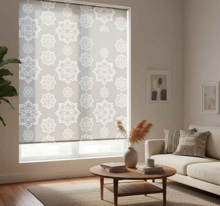 Store enrouleur moderne motif mandala à pois - TenStickers