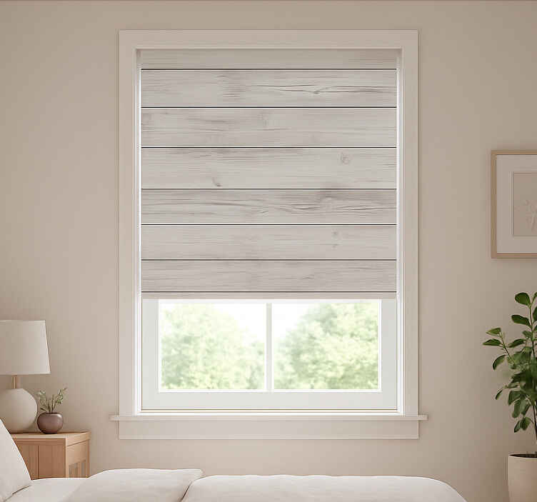 Persiana enrollable textura madera blanqueada horizontal - TenVinilo