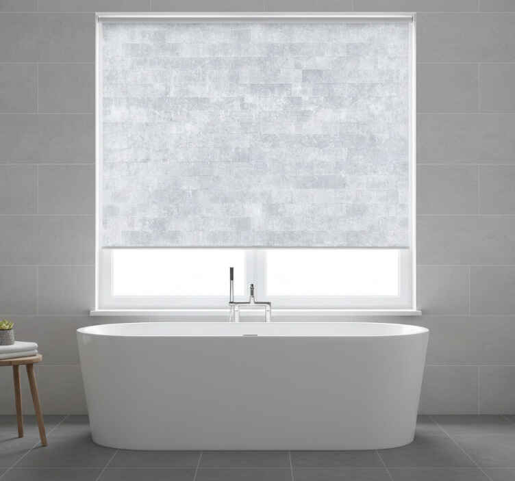 Gray roller blind with aged brick pattern - TenStickers