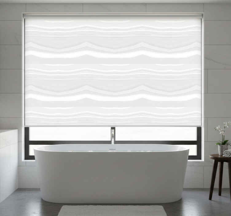 Gray roller blind close up of a white marble - TenStickers