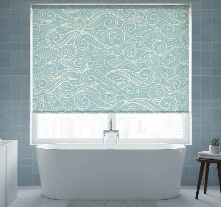 Rolo zavjese kupaonica ocean s valovima - TenStickers