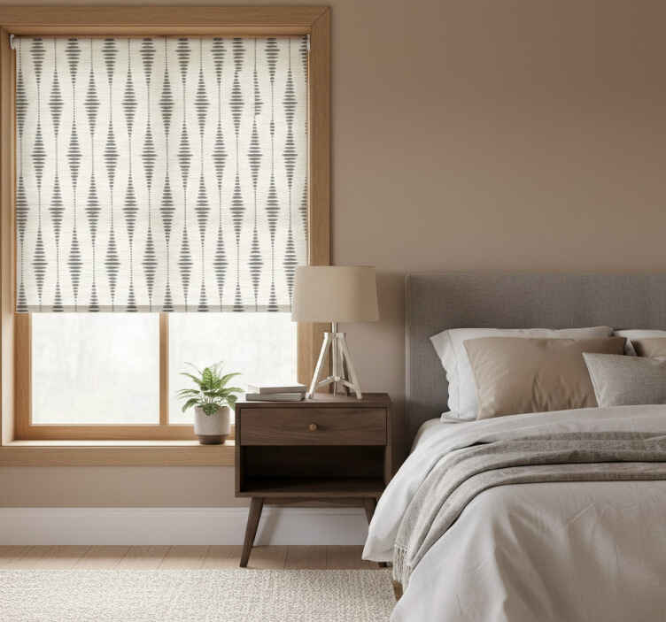 Persiana enrollable gris rabaul ikat gris y beige - TenVinilo