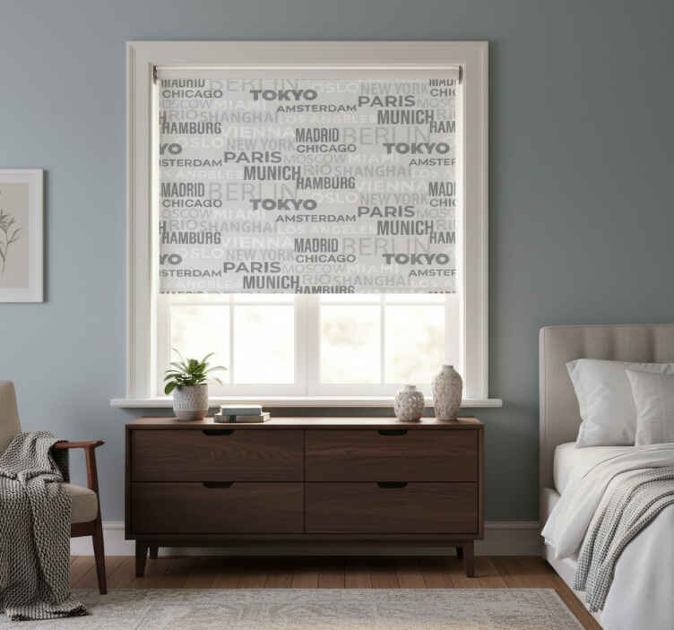 Gray roller blind new york - TenStickers