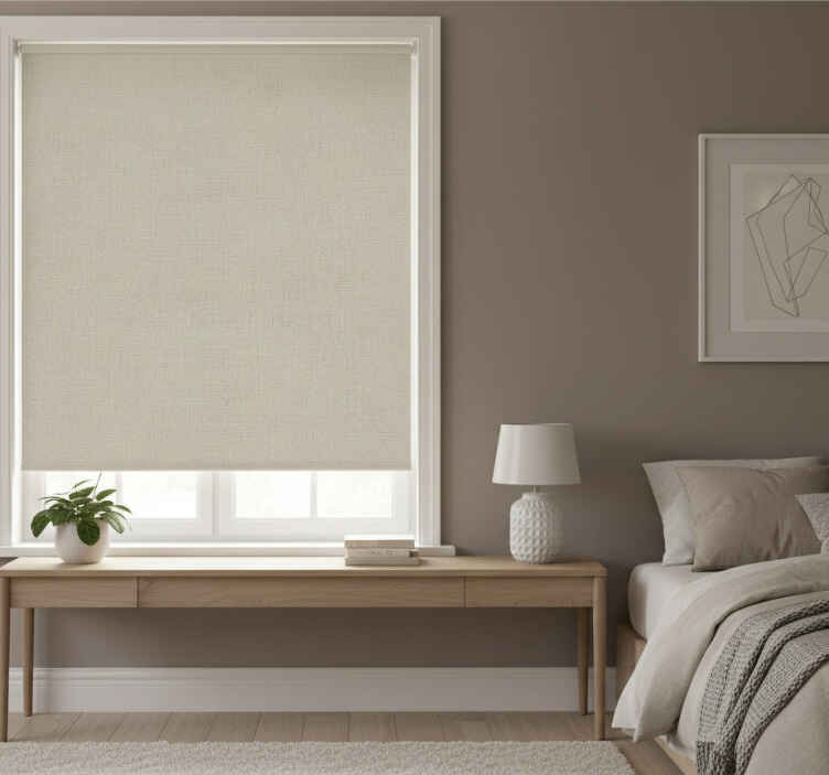 Gray roller blind with subtle fabric - TenStickers