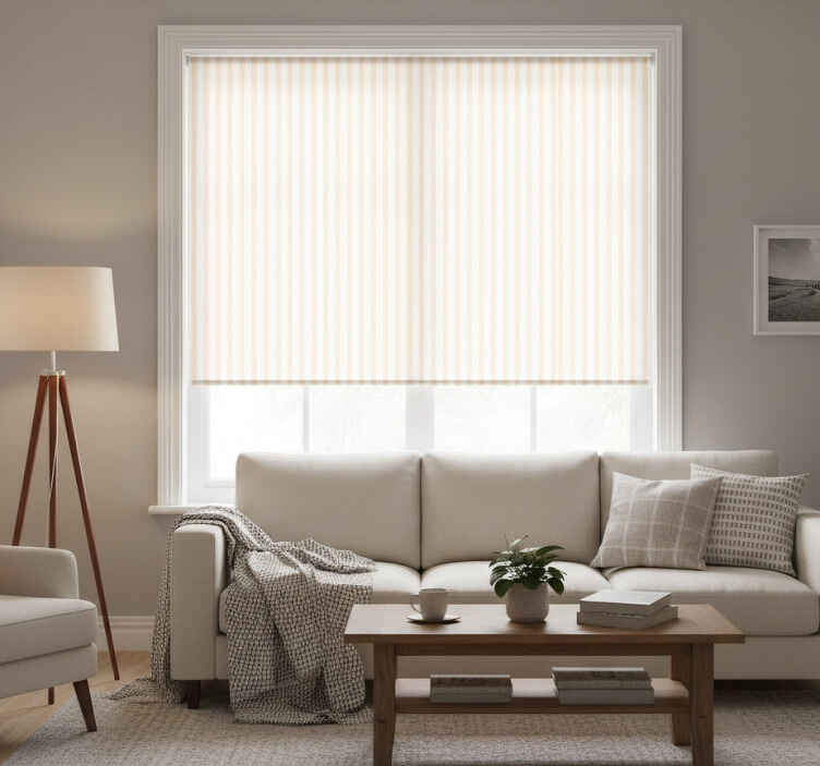 Vaalea beige ohut raitaverho - Tenstickers