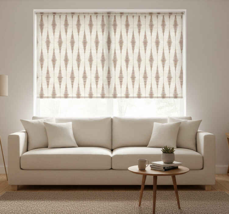 Beige rullaverho mokkamousse kuviollinen - Tenstickers
