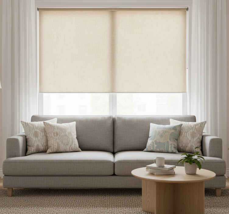 Persiana enrollable beige textura líneas beige - TenVinilo