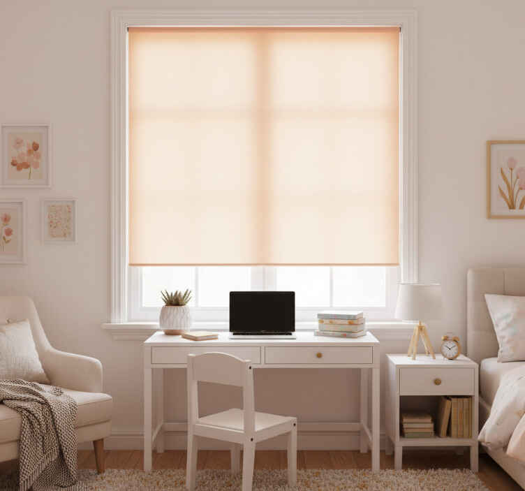 Pink roller blind in peach fuzz color - TenStickers