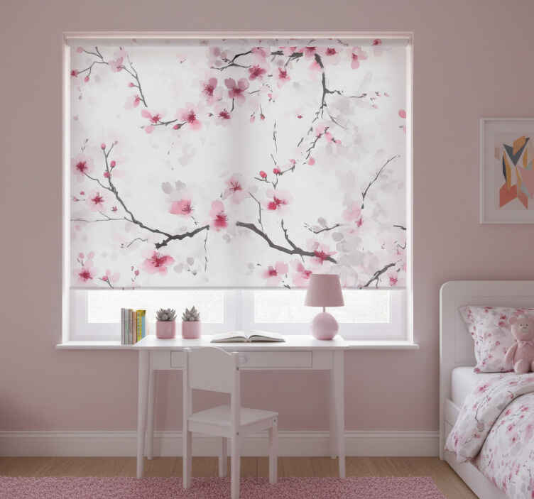Blind pink cherry blossom - TenStickers