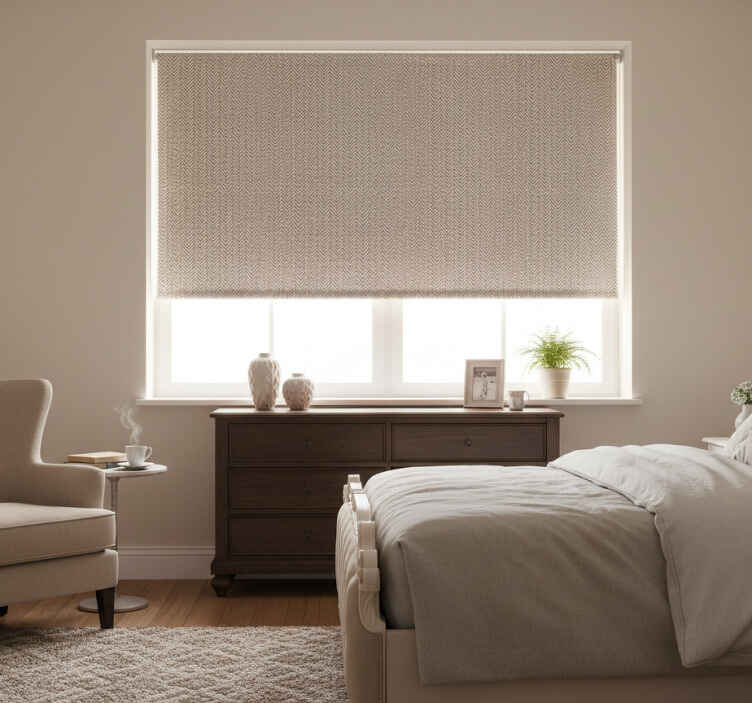 Elegant blind with natural texture - TenStickers