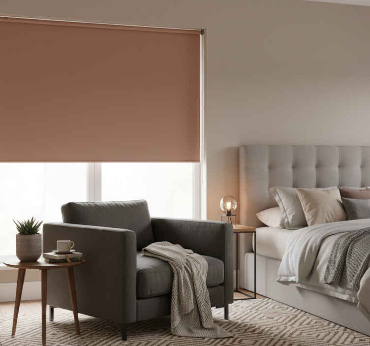 Persiana enrollable elegante mousse de mocha - TenVinilo