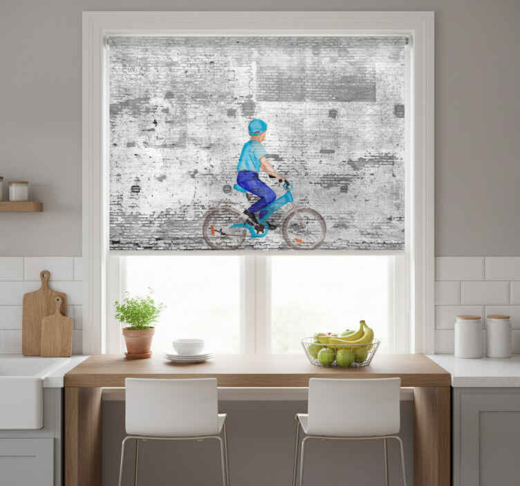 Roleta do kuchyne deti na bicykli graffiti - Tenstickers