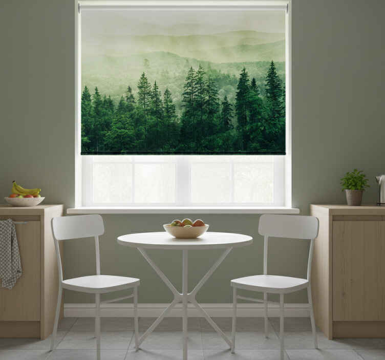 Store enrouleur cuisine cimes de la forêt verte - TenStickers
