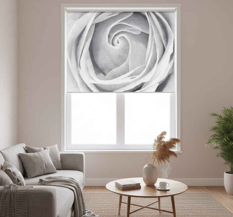 White blind with 3d effect marble rose design - TenStickers
