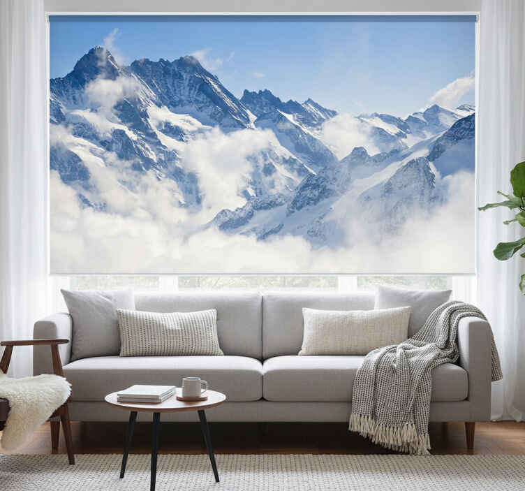 White blind alpine landscape - TenStickers