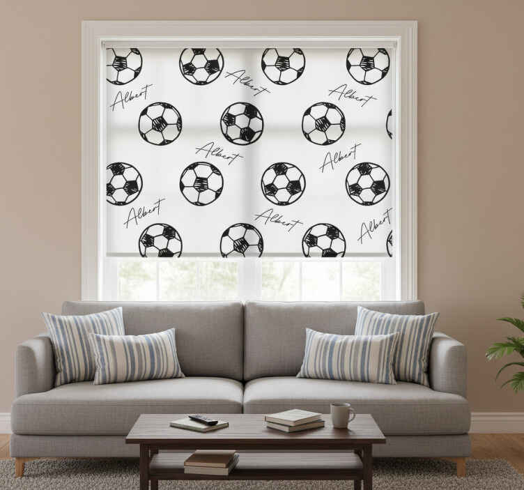 White blind personalized football - TenStickers