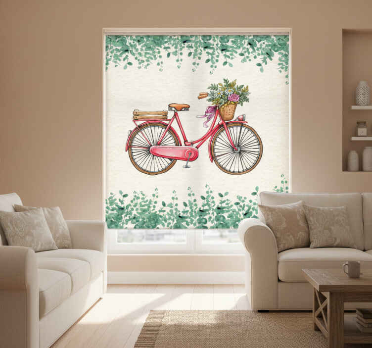 Store enrouleur bureau vélo vintage rustique - TenStickers