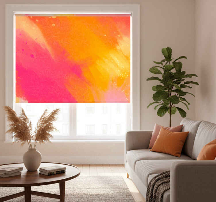 Living room blind splash colors artwork - TenStickers