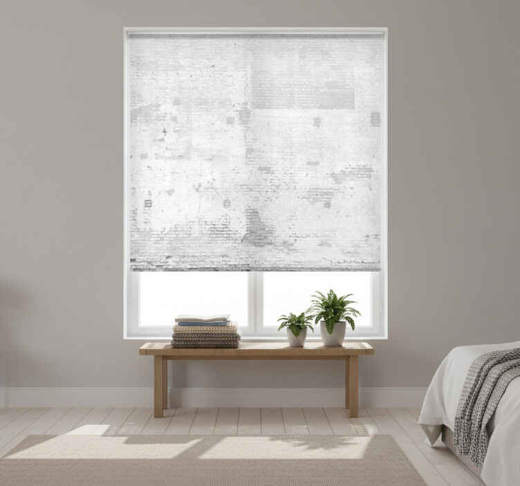White blind white aged wall - TenStickers