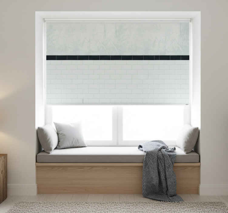 White roller blind for white tiled spaces - TenStickers