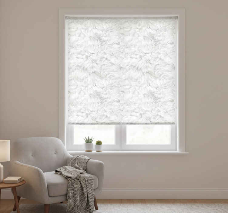 Soft texture white roller blind - TenStickers