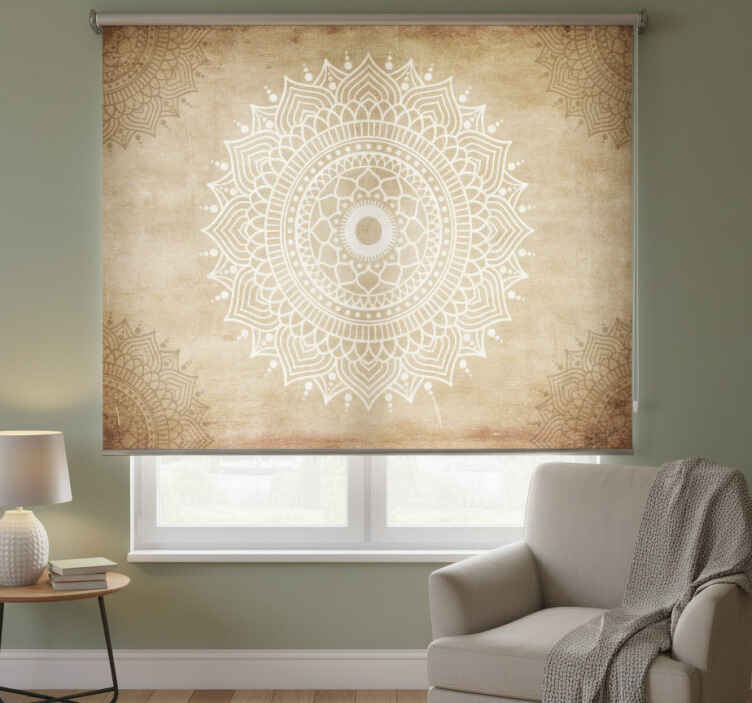 Beige rullaverho vanhan paperin rakenteella - Tenstickers