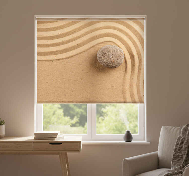 Beige rullaverho teksturoitu zenpallo - Tenstickers