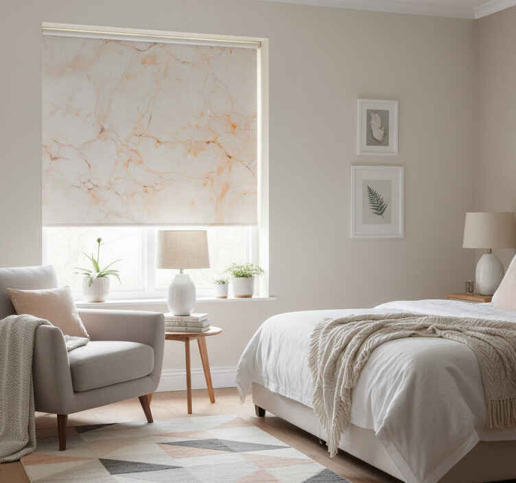 Beige rullaverho marmorikuvioinnilla - Tenstickers