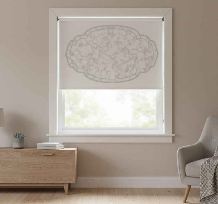 Gray roller blind with white marble design - TenStickers