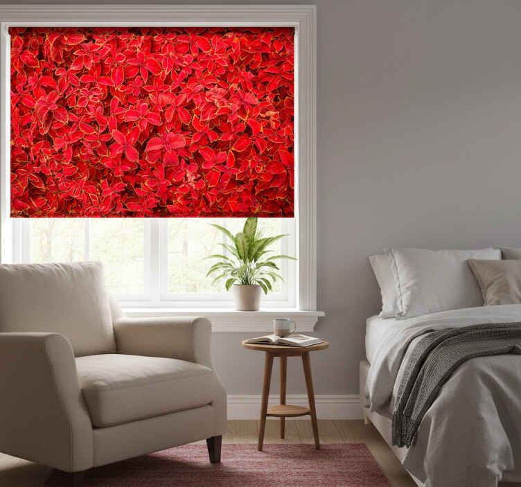 Estore de rolo vermelho padrão de pétalas - TenStickers