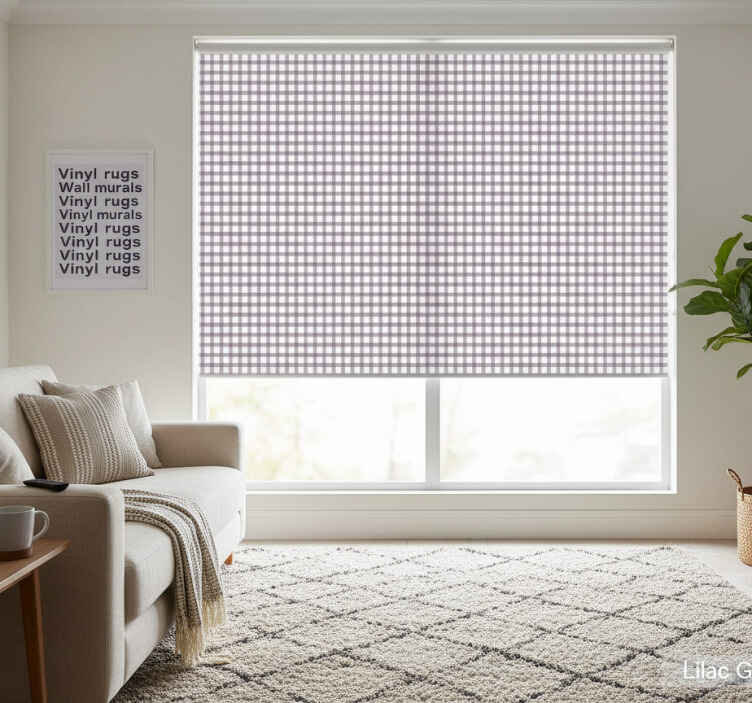 Blind purple lilac checkered pattern - TenStickers