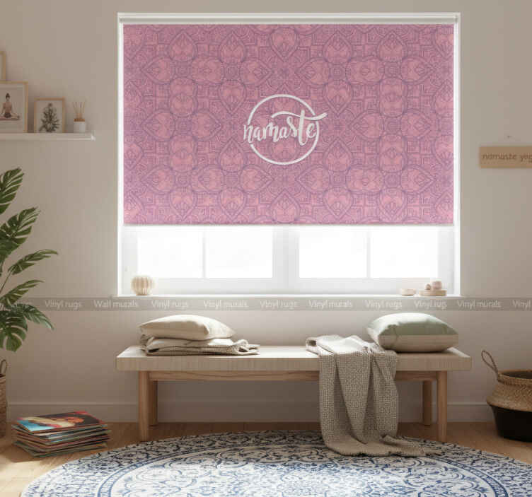 Purple roller blind for peaceful yoga moments - TenStickers
