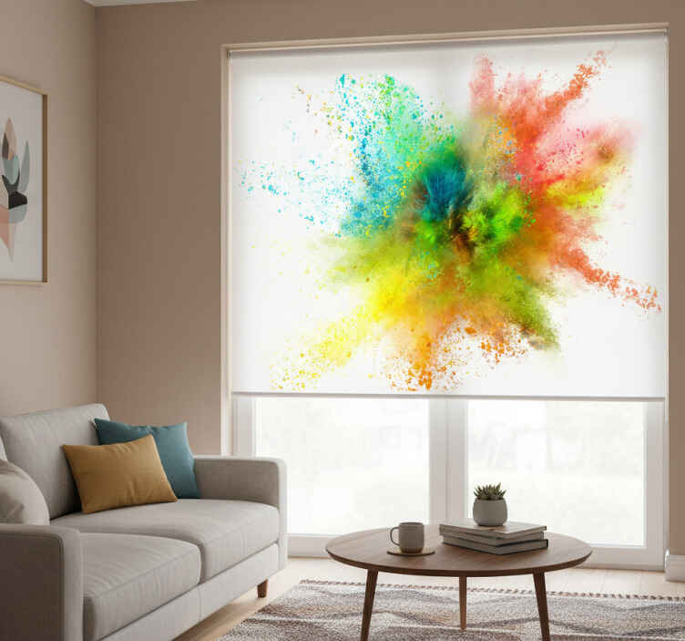 Explosion splash living room roller blind - TenStickers