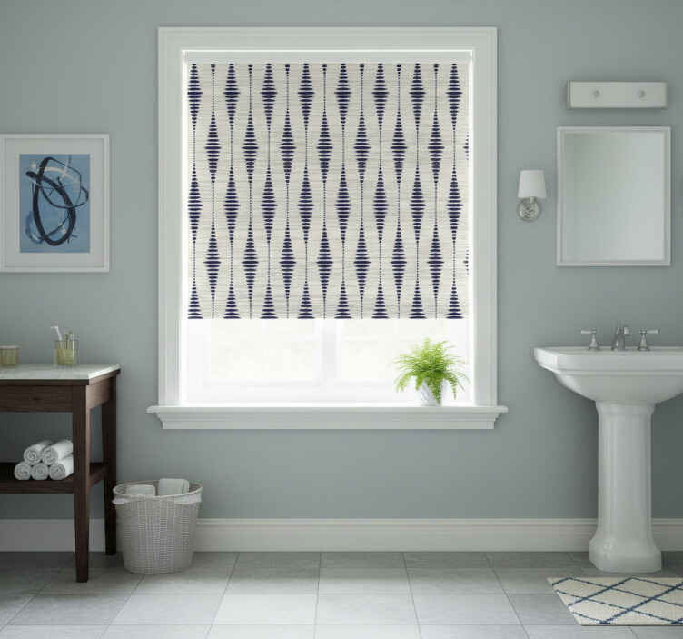 Estore de rolo azul ikat rabaul azul marinho - TenStickers