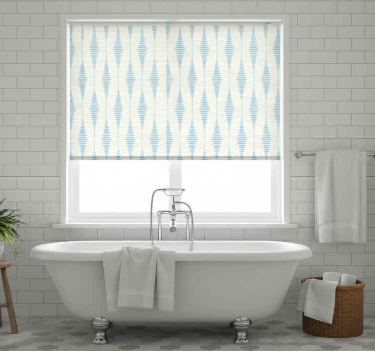 Rollo fenster blau in hellblauem rabaul ikat - TenStickers