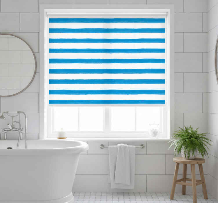 Estore de rolo azul barras em aquarela azul - TenStickers