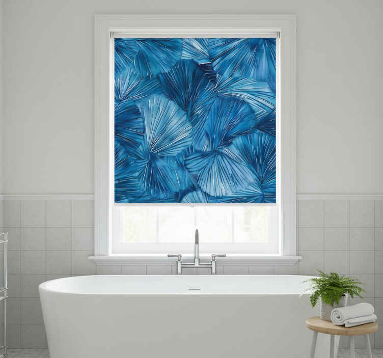 Estore de rolo azul com pontos visuais azuis - TenStickers