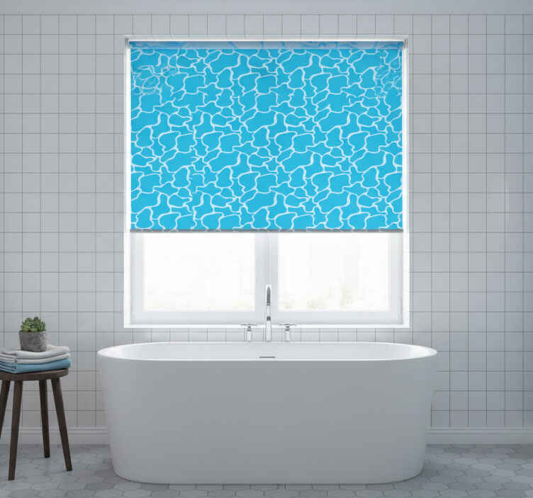 Estore de rolo azul padrões abstratos fluidos - TenStickers