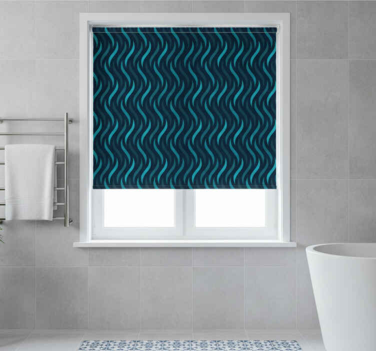 Rollo fenster blau mit welliger textur - TenStickers