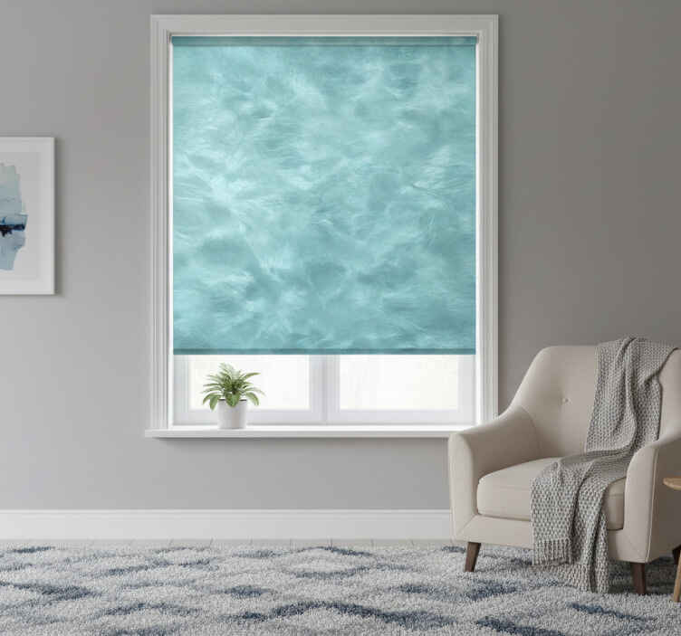Blue roller blind with water effect design - TenStickers