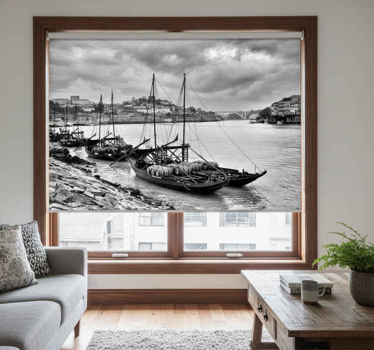 Living room roller blind rabelos style - TenStickers