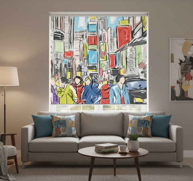 Rullegardin stue moderne new york stil - Tenstickers