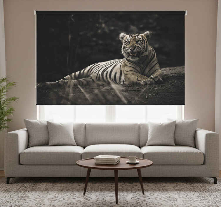 Rullegardin stue tiger ligger ned - Tenstickers