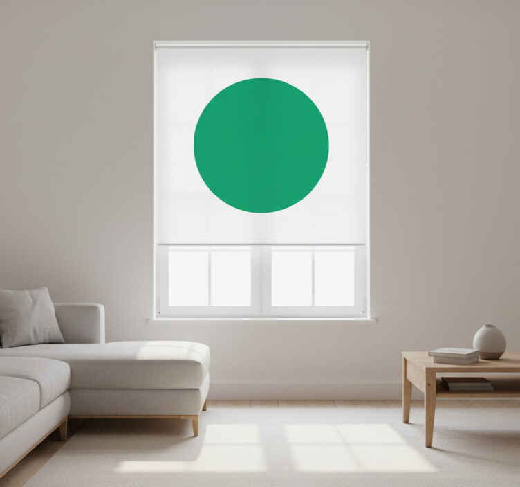 Green roller blind in verde color - TenStickers