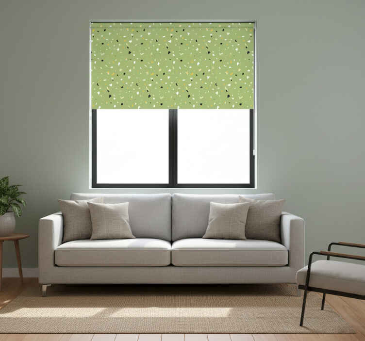 Rolgordijn groen terrazzo groen - TenStickers